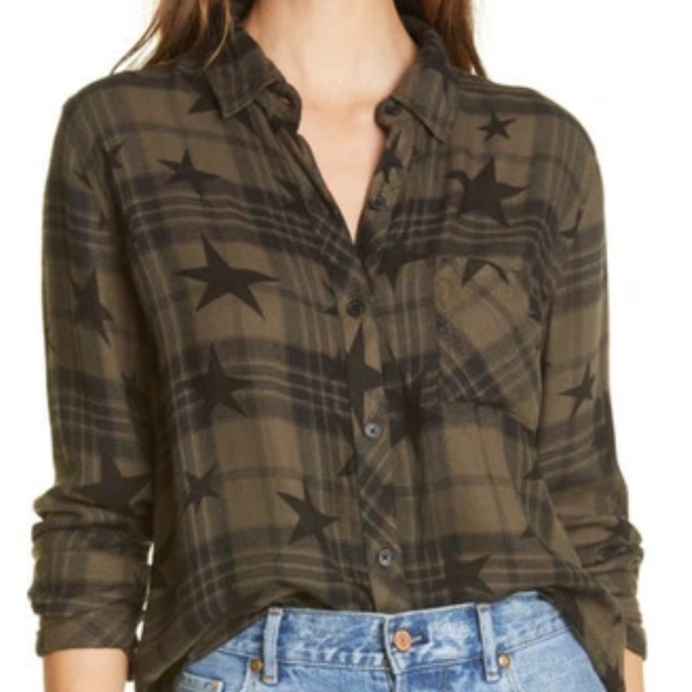 Rails Hunter button down in olive
